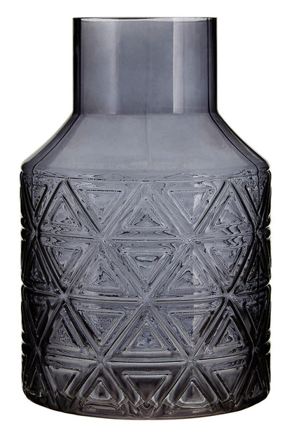 Dakota Dark Grey Glass Vase