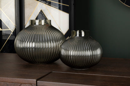 Nullah Small Smoked Grey Glass Vase