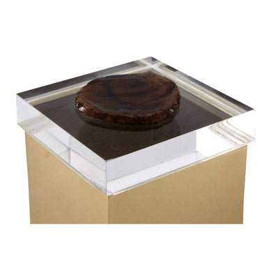 Bowerbird Black Agate Small Trinket Box