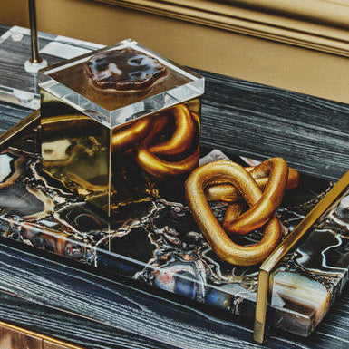 Bowerbird Black Agate Small Tray