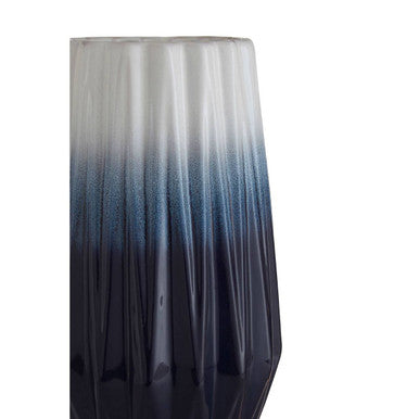 Azul Large Ombre Vase In Blue