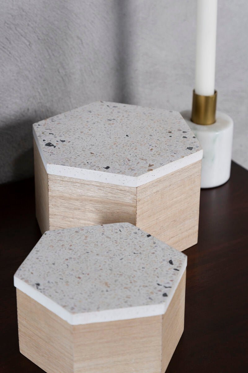Mimo Small Terrazzo Lid Trinket Box