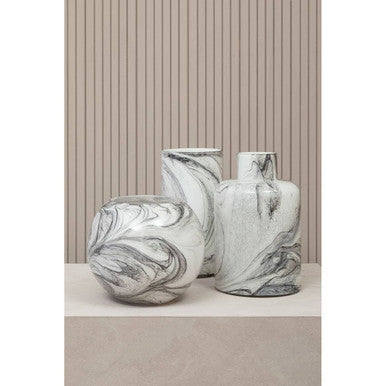Cabell Marble Design Glass Vase