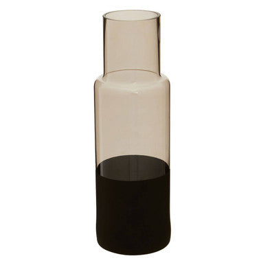 Cova Smoked Glass Bottle Vase