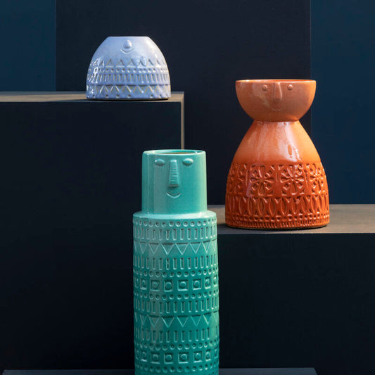 Visage Medium Coral Face Vase