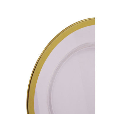 Ida Textured Glass Side Plate With Gold Rim