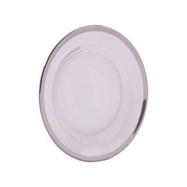 Ida Glass Side Plate With Silver Rim