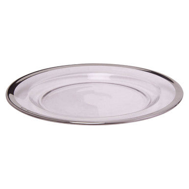Ida Glass Side Plate With Silver Rim