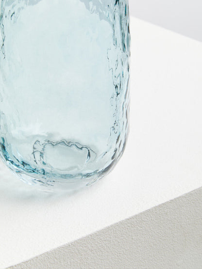 Brock Large Blue Ombre Glass Vase