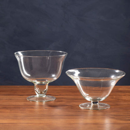 Ambra Clear Glass Fluted Bowl