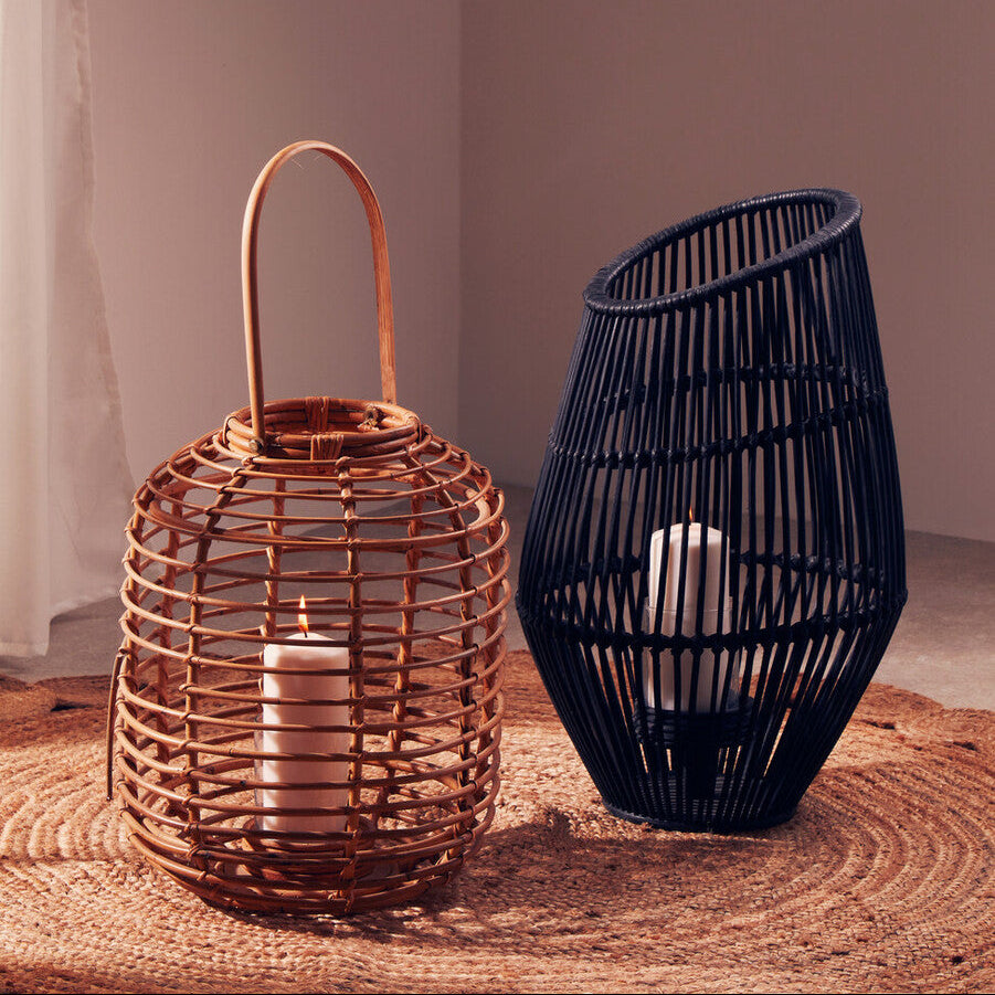 Mataram Tall Natural Rattan Lantern