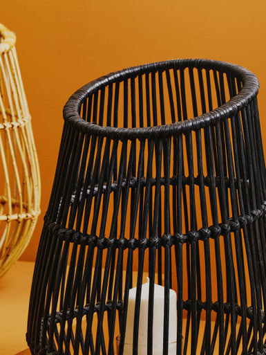 Mataram Large Black Natural Rattan Lantern