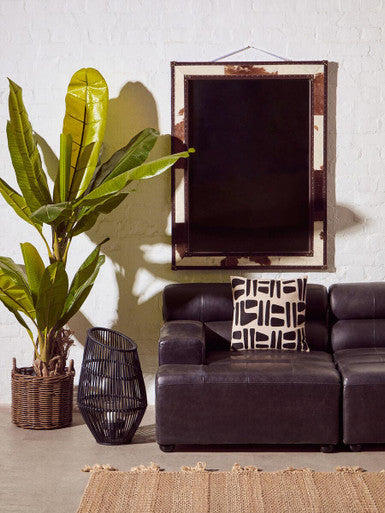Mataram Large Black Natural Rattan Lantern