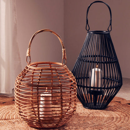 Mataram Natural Rattan Round Lantern