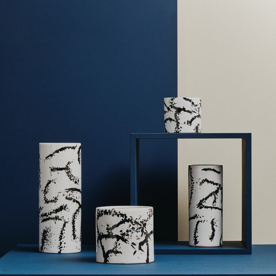 Sorrell Small Black And White Ceramic Vase