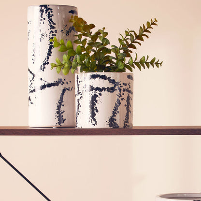 Sorrell Large Black And White Ceramic Vase