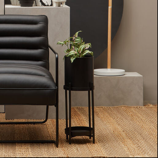 Asher Two Tier Black Plant Stand