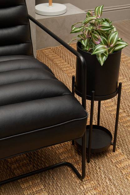 Asher Two Tier Black Plant Stand