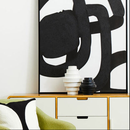 Fabia White Large Step Design Vase