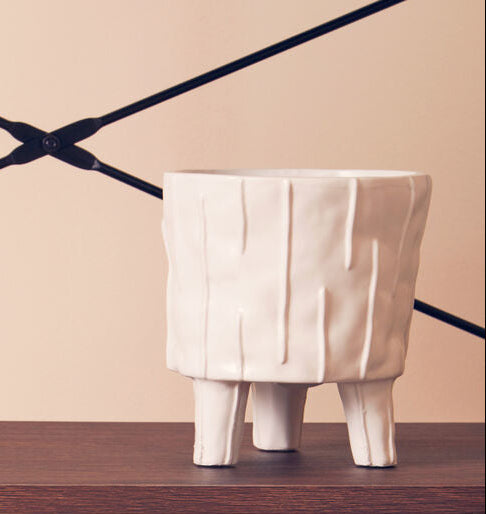 Fara White Large Planter