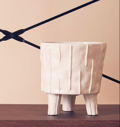 Fara White Large Planter