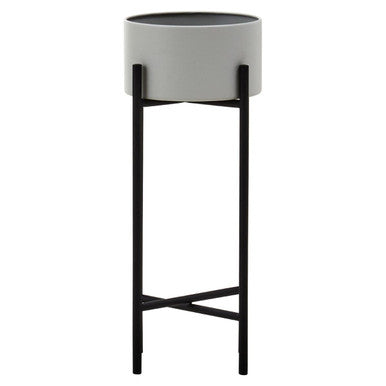 Trosa Small Grey And Black Floor Standing Planter