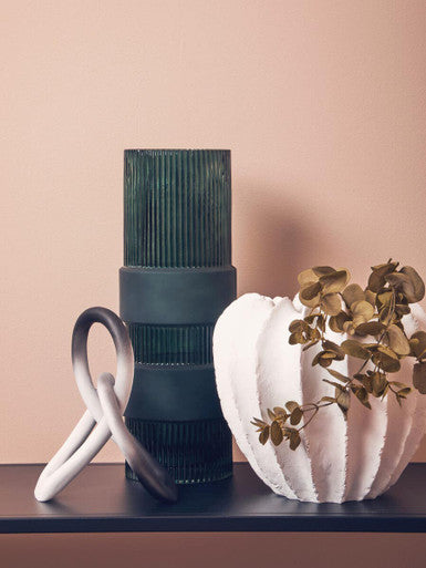 Broc White Textured Vase