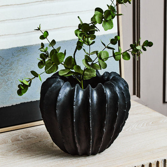 Broc Black Textured Vase
