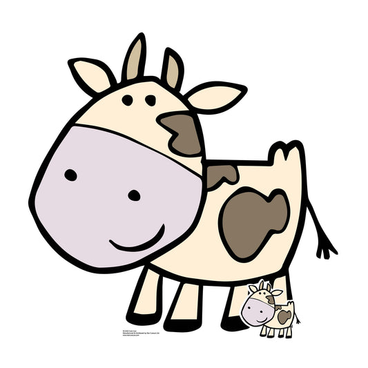 SC1442 Cute Cow Farmyard Animal Cardboard Cut Out Height 103cm