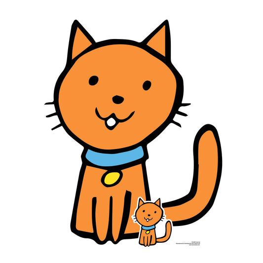 SC1445 Cute Cat Farmyard Animal Cardboard Cut Out Height 87cm