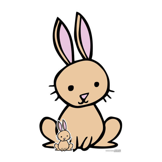 SC1446 Cute Rabbit Farmyard Animal Cardboard Cut Out Height 85cm