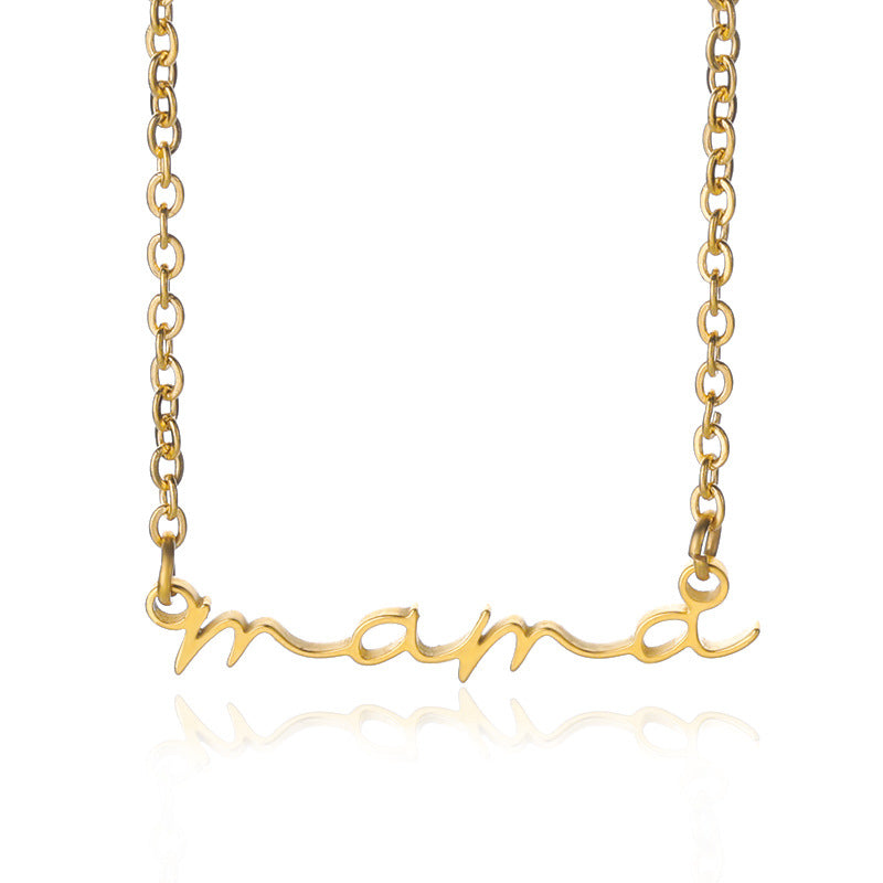 Mama Stainless Steel Letter Necklace Mother's Day Gift
