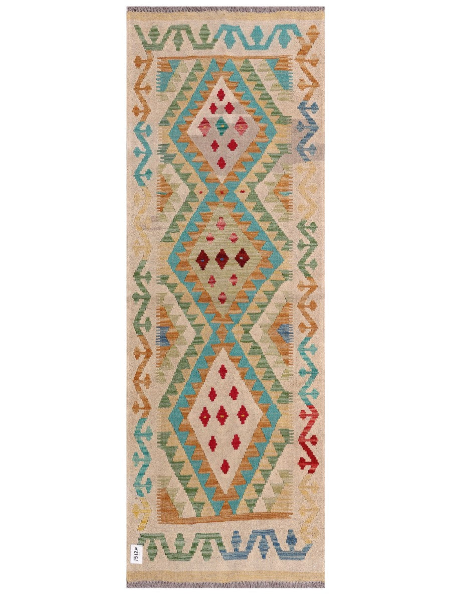 Maimana Afghanistan Kilim Rug - 194 x68 cm