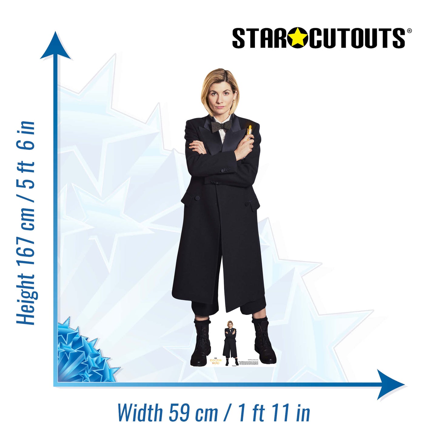 SC1517 13th Doctor Who Jodie Whittaker Cardboard Cut Out Height 167cm