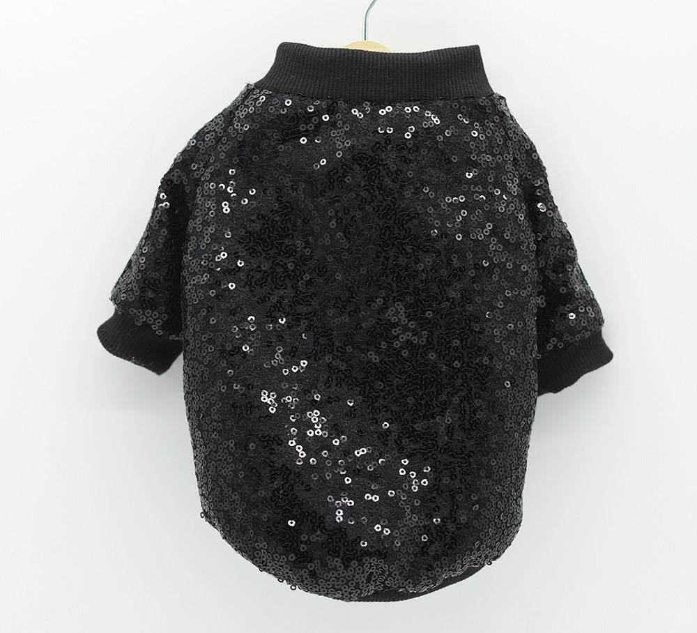 Versatile patchwork Sequin jacket Teddy