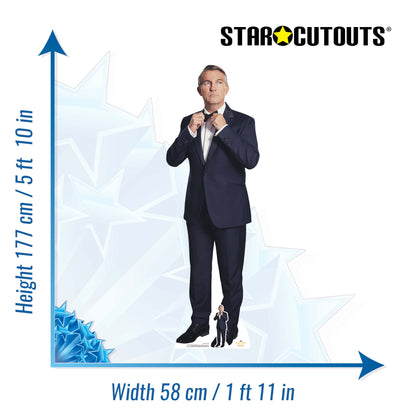 SC1519 Bradley Walsh Graham Spyfall Suit Doctor Who Cardboard Cut Out Height 177cm