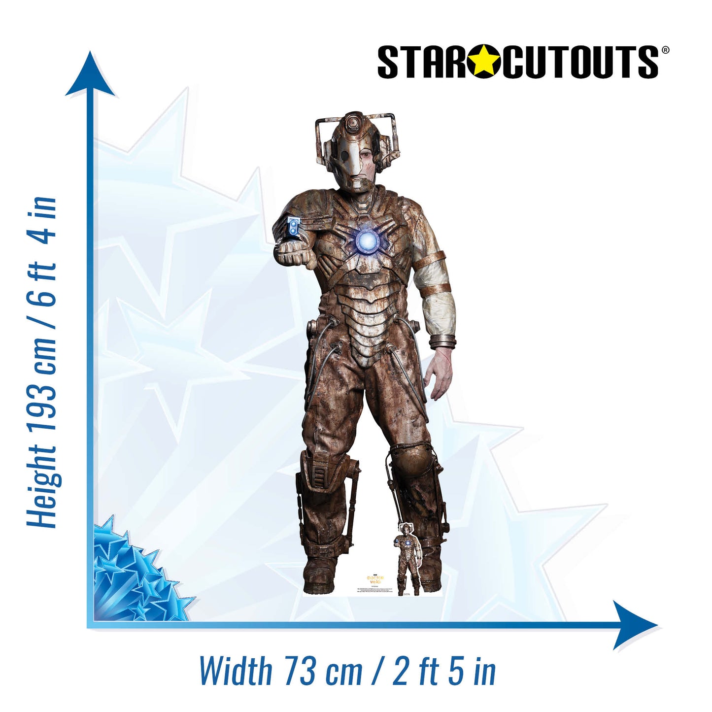 SC1522 Ashad The Lone Cyberman Doctor Who Cardboard Cut Out Height 193cm