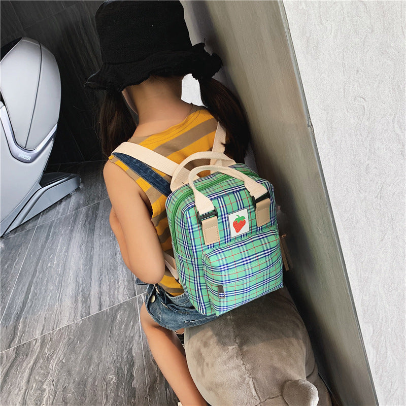 Fashion Mini cartoon checked children's backpack