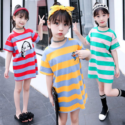 Striped t-shirt bottoming shirt
