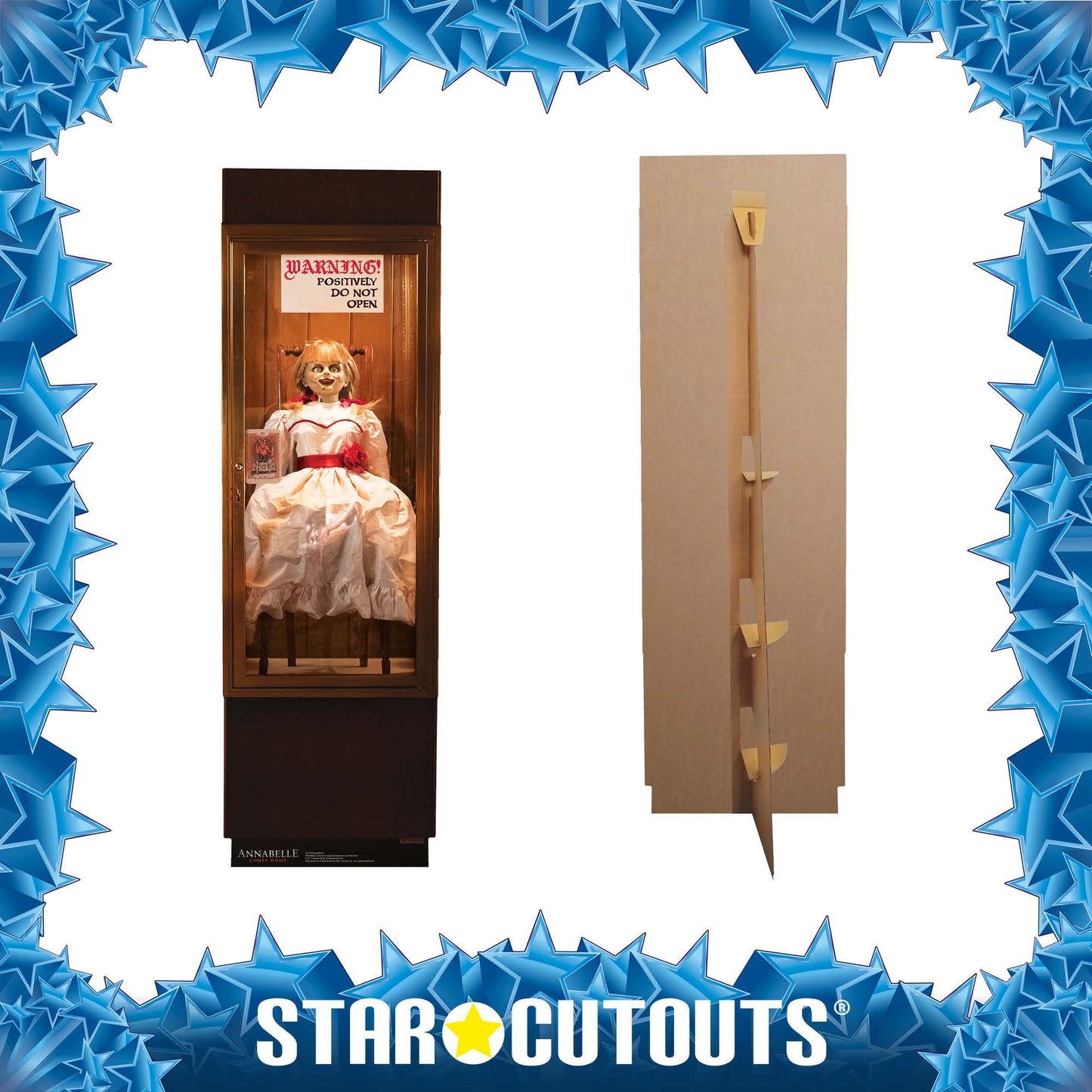 SC1540 Annabelle Possessed Doll Glass Case Cardboard Cut Out Height 177cm