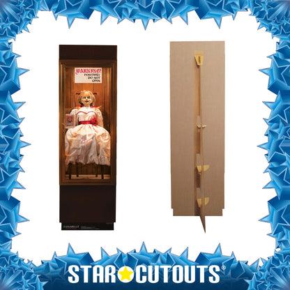 SC1540 Annabelle Possessed Doll Glass Case Cardboard Cut Out Height 177cm