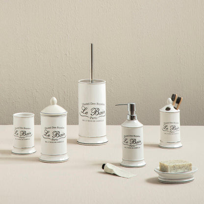 White Ceramic Toothbrush Holder | Le Bain