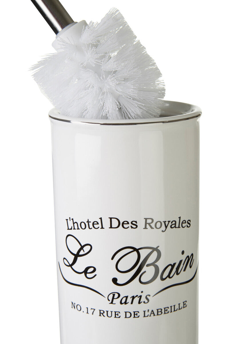 White Toilet Brush with Holder | Le Bain