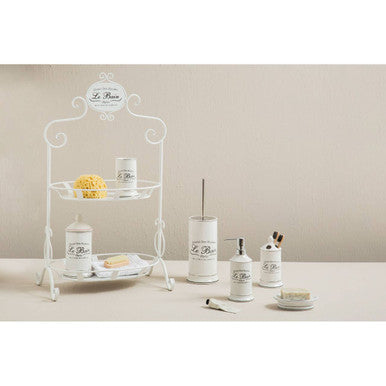 White Toilet Brush with Holder | Le Bain