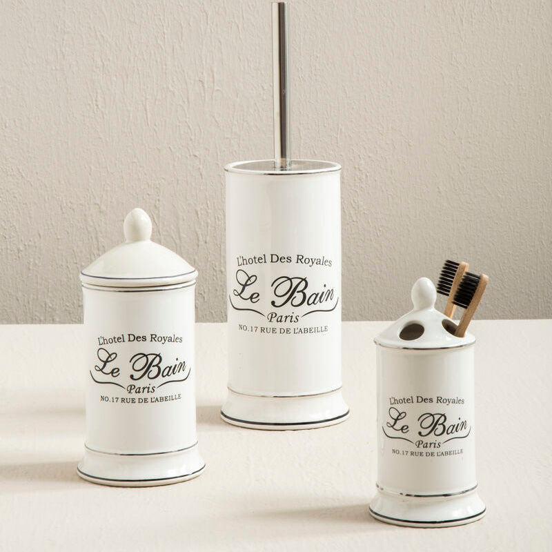 White Toilet Brush with Holder | Le Bain