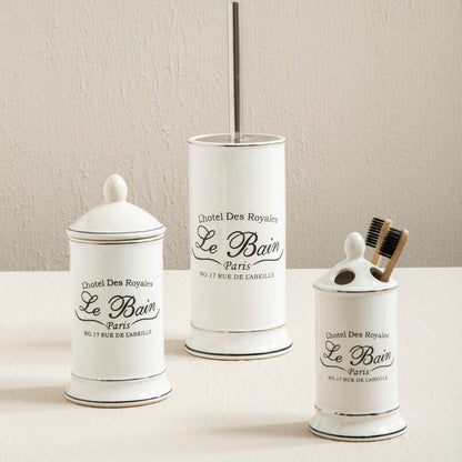 White Toilet Brush with Holder | Le Bain