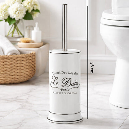 White Toilet Brush with Holder | Le Bain