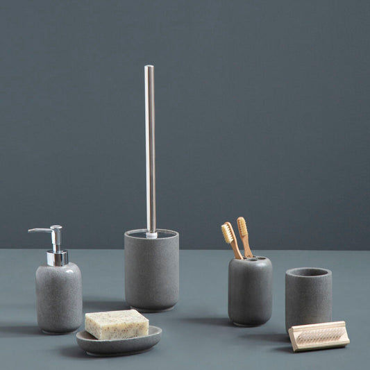 Canyon Grey Stone Toothbrush Holder