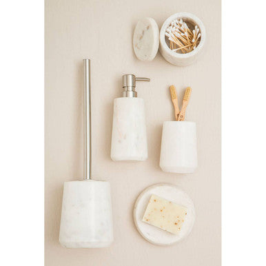 Abaska Off White Marble Soap Dish