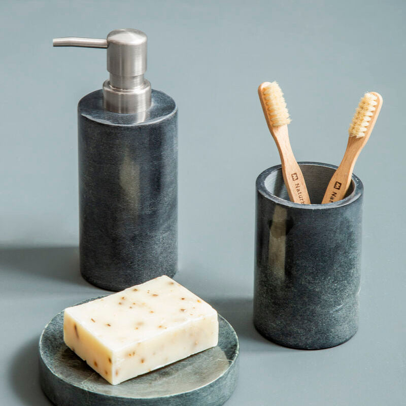 Kamal Dark Grey Marble Effect Tumbler